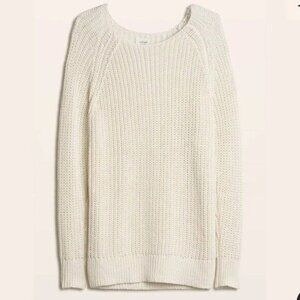 Wilfred Women's Size XS Ivory Randonnai Sweater Chunky Knit Side Slits Top $169
